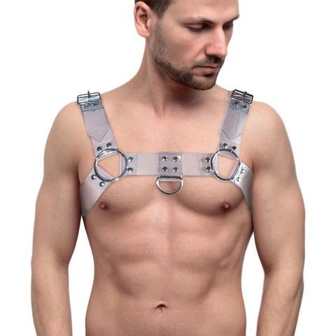 Чоловіча портупея Feral Feelings Bulldog Harness Trasparent