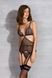 Корсет з підв'язками і трусики Passion AMBERLY CORSET black S/M