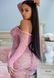 Платье ажурное в сердечках Leg Avenue Heart net mini dress OS Pink