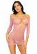 Платье ажурное в сердечках Leg Avenue Heart net mini dress OS Pink