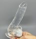 Фалоімітатор ADDICTION Crystal Clear Dildo with Balls 7" (17,8 см) - фото товару