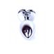 Анальная пробка с кристаллом Boss Silver Heart PLUG Purple S (2,7 см) (недостатки лакового покрытия) - фото товара