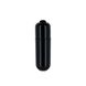 Анальная пробка со стразом и вибропулей Lux Active Rose черная (3,3 см) - фото товара
