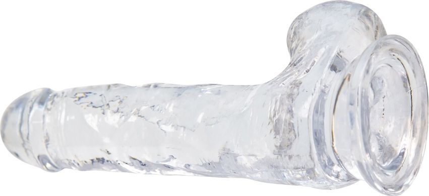 Фаллоимитатор ADDICTION Crystal Clear Dildo with Balls 7" (17,8 см) - фото