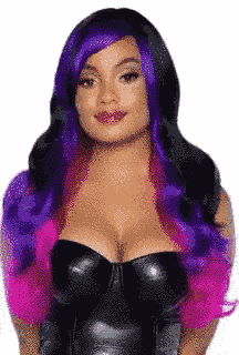 Парик Leg Avenue Allure Multi Color Wig Black/Purple
