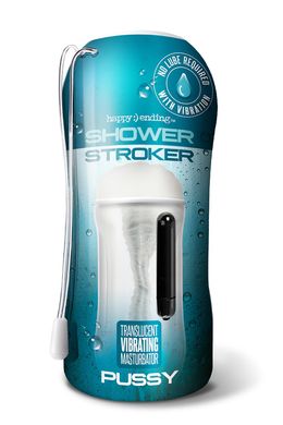 Vibrating shower stroker self lubricating pussy - мастурбатор вагина с вибропулей - фото