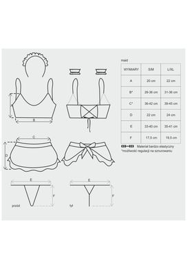 Сексуальный костюм горничной Obsessive Maid S/M
