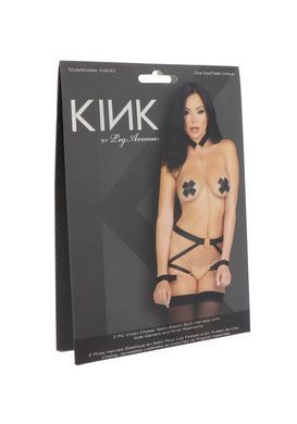 БДСМ набор для фиксации Leg Avenue Harness & wrist restraints One size Black - фото