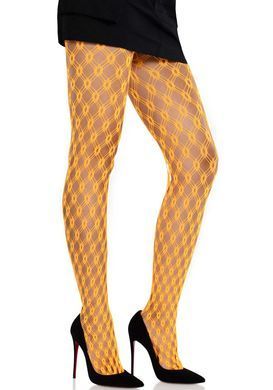 Колготки Leg Avenue Eyelet Net Tights Neon Orange One Size - фото