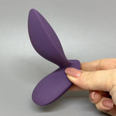 Анальная смарт-вибропробка Satisfyer Power Plug фиолетовая - 3 см - фото