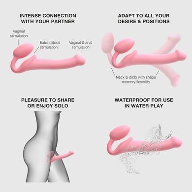 Страпон безременной Strap-On-Me Rose S (длина 14,7 см; диаметр 3,4 см) - фото