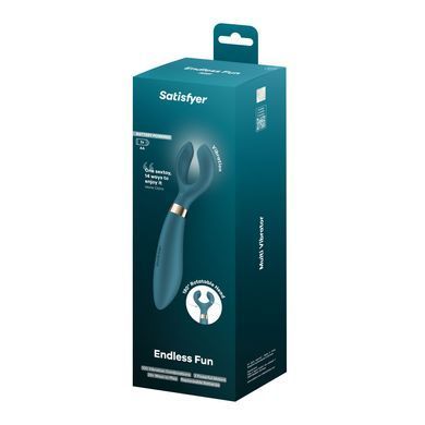 Satisfyer Endless Fun Battery Series Blue - багатофункціональний вібратор синій - фото
