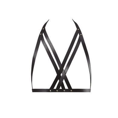 Портупея Bijoux Indiscrets MAZE Halter Bra Harness Black черная