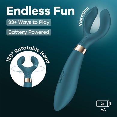 Satisfyer Endless Fun Battery Series Blue - багатофункціональний вібратор синій - фото