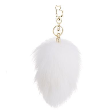 Анальная пробка с хвостиком 2,2 см LOCKINK SEVANDA White Bunny-Tail Anal Rose-shape Plug