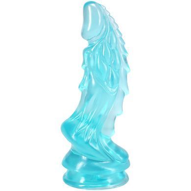 Фалоімітатор Doc Johnson Crystal Jellies Invader Dong 8.5 Inch 21,6 см Teal бірюзовий - фото