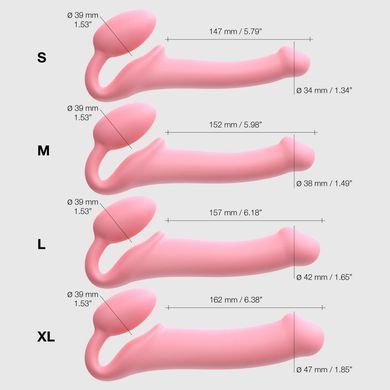 Страпон безременной Strap-On-Me Rose S (длина 14,7 см; диаметр 3,4 см) - фото