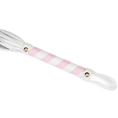 Флоггер кожаный Liebe Seele White & Pink Leather Flogger - фото