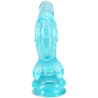 Фалоімітатор Doc Johnson Crystal Jellies Invader Dong 8.5 Inch 21,6 см Teal бірюзовий - фото
