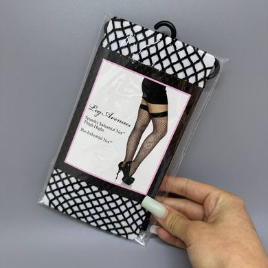 Панчохи сітка Leg Avenue Fishnet Thigh Highs OS Black - фото