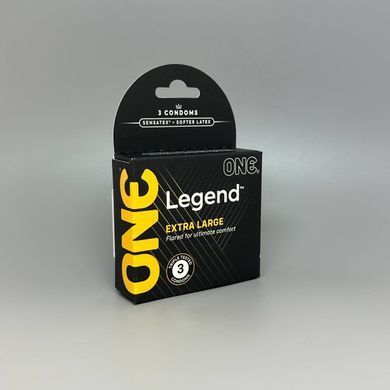 Презервативи ONE Legend XL (3 шт) (пом'ята упаковка) - фото