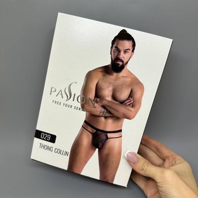 Трусики чоловічі Passion 029 THONG COLLIN black S/M чорні