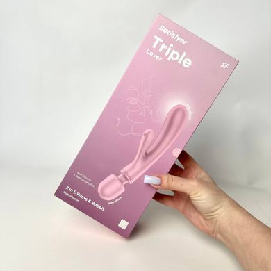 Вибратор-кролик + вибромассажер Satisfyer Triple Lover Pink - фото