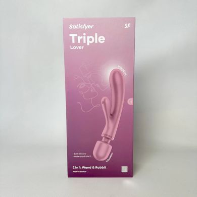 Вибратор-кролик + вибромассажер Satisfyer Triple Lover Pink - фото