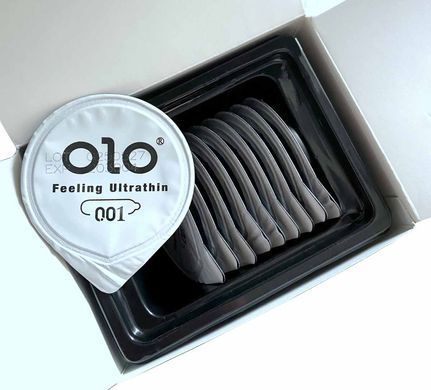 Презервативи Olo 0.01 BLACK (10 шт) ультратонкі з ароматом ванілі - фото