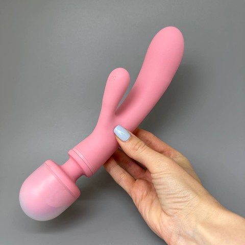 Вібратор кролик+вібромасажер Satisfyer Triple Lover Pink - фото