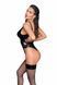 Боді Noir Handmade F244 Powerwetlook body with high cut bottom hem S