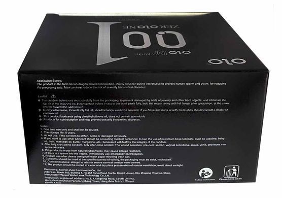Презервативи Olo 0.01 BLACK (10 шт) ультратонкі з ароматом ванілі - фото