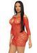 Сукня ажурна у сердечках Leg Avenue Heart net mini dress OS Red