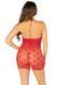 Сорочка Leg Avenue Mini Heart Trimmmed Net Chemise Red One Size
