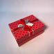 Подарункова коробка з бантом червоно-біла, M - фото товару