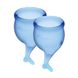 Набір менструальних чаш Satisfyer Feel Secure (dark blue) - фото товару