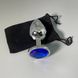 Анальная пробка со стразом Alive Mini Metal Butt Plug L Blue (4 см) - фото товара