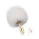 Анальная пробка с хвостиком 2,2 см LOCKINK SEVANDA White Bunny-Tail Anal Rose-shape Plug