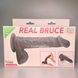 Черный рельефный фаллоимитатор Real Body Real Bruce (23 см) - фото товара