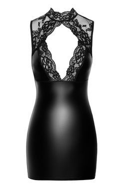 Платье Noir Handmade F343 Powerwetlook and lace mini skirt S