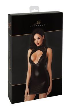 Платье Noir Handmade F343 Powerwetlook and lace mini skirt S