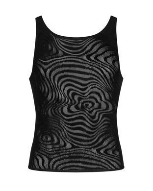 Чоловіча напівпрозора майка-борцовка з візерунком Obsessive T103 tank top S/M/L чорна