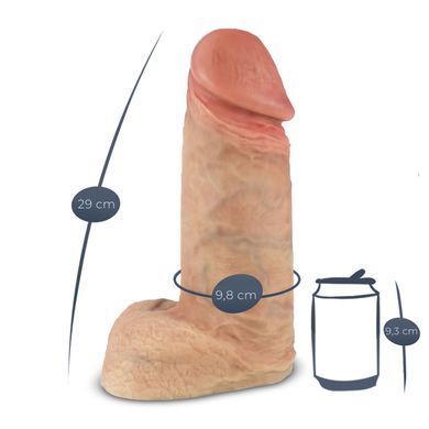 Фаллоимитатор SilexD Premium Real Skin Flesh 11in MODEL 1 без коробки (29 см) - фото