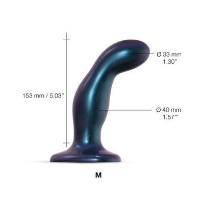 Насадка для страпонов Strap-On-Me DILDO PLUG SNAKY METALLIC BLUE M - фото