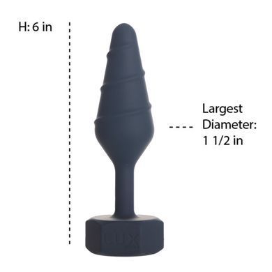 Анальна пробка з вібропулею Lux Active Twist Plug Large Blue 3,8 см - фото