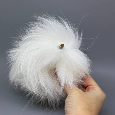 Анальная пробка с хвостиком 2,2 см LOCKINK SEVANDA White Bunny-Tail Anal Pear-shape Plug