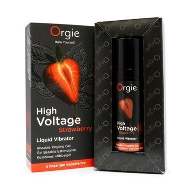 Рідкий вібратор Orgie High Voltage Strawberry Висока напруга зі смаком полуниці 15 мл - фото