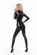 Бодістокінг Noir Handmade F293 Powerwetlook catsuit with front zipper S