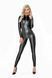 Бодістокінг Noir Handmade F293 Powerwetlook catsuit with front zipper S
