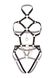Портупея на тіло Leg Avenue Heart ring harness teddy Black S